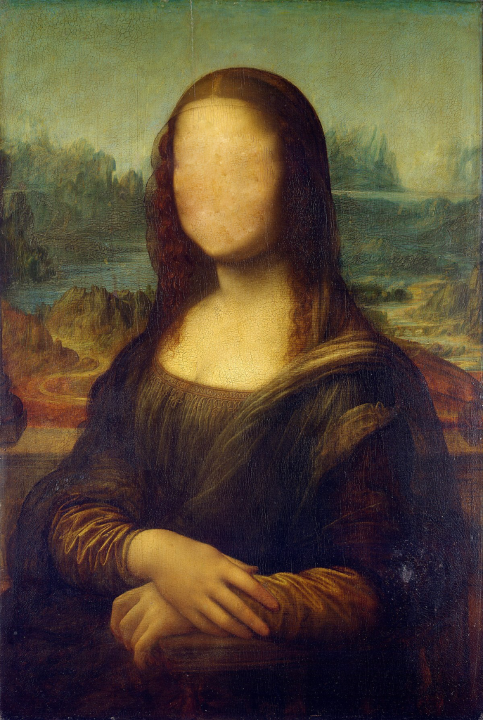 Image shows a faceless Mono Lisa to show that we provide faceless Animation for YouTube Creators